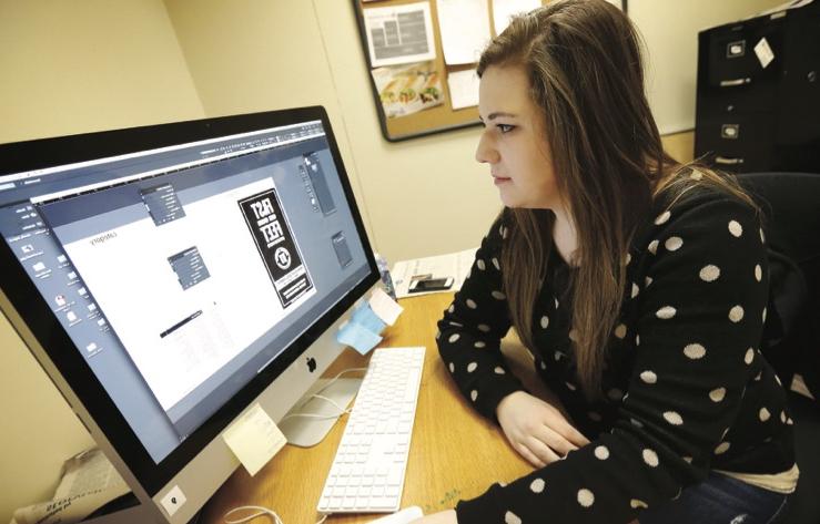 student on a computer